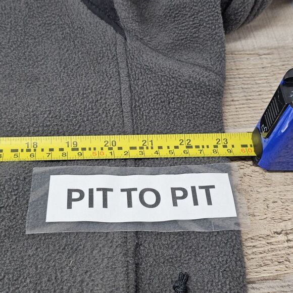 Vintage North Face Jacket Mens Medium Gray Polartec Fleece Full Zip Made USA Y2K - Picture 9 of 12